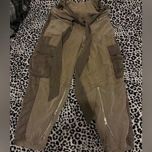 3.1 Phillip Lim Olive Cargo Pants with Belt